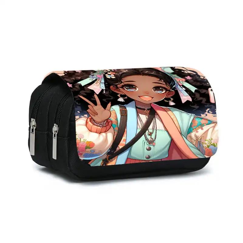 Best Gift for Boys and Girls 3D Cartoon Leather Pencil Pouch Double Flip Pen Case for School for Little Children
