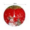 Large Christmas Tree Skirt Red Xmas Tree Foot Covers Santa Claus Snowflake Snowman Carpet Base Mat Party Decor Supplies 60x60cm