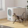 1 Large Covered Cat Litter Box with Odorless Self-cleaning and Deodorizing Filter, Enclosed and Easy To Clean Design