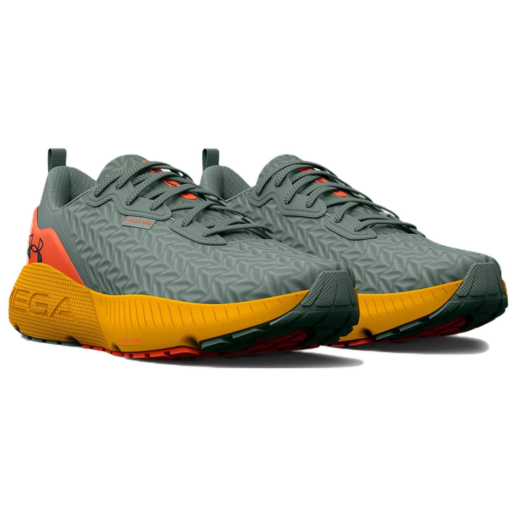 Мужские кроссовки Under Armour HOVR Mega 3 Clone Opal Green Orange Shock 3025308-300 43 — фото 3