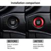 LECART Push Start Button Cover Ring Fit for Jeep Cherokee/Grand Cherokee 2014-2024 Car Accessories Interior Red Decoration Stickers Metal Decal Trim