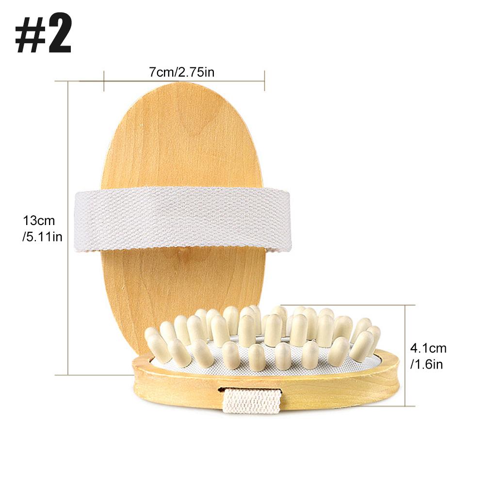 1Pcs Wood Massage Circulation Brush For Cellulite And Improved Lymphatic Drainage Shower Bathe Massager Spa Skin Brush