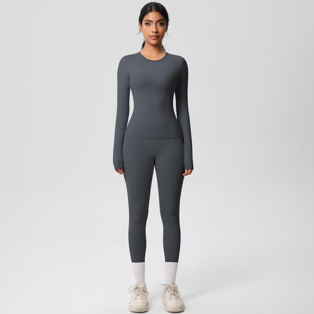 Shaved Tight Yoga Suit Set, Casual Quick Drying Fitness Suit, Outdoor Running Sports Two-Piece Set For Women