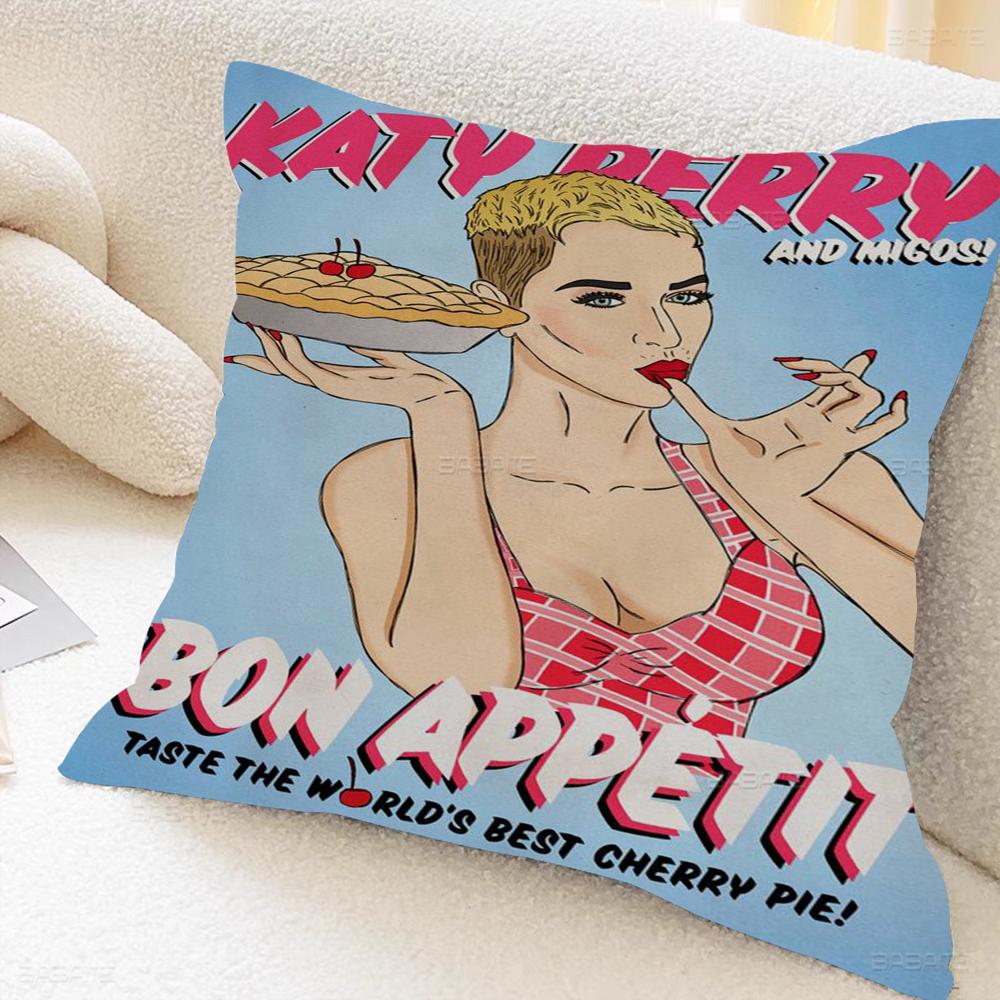 K-Katy Hot Singer P-Perry Cushion Cover Car Throw Pillow Case For Sofa Car Christmas Gift 40x40cm 45x45cm