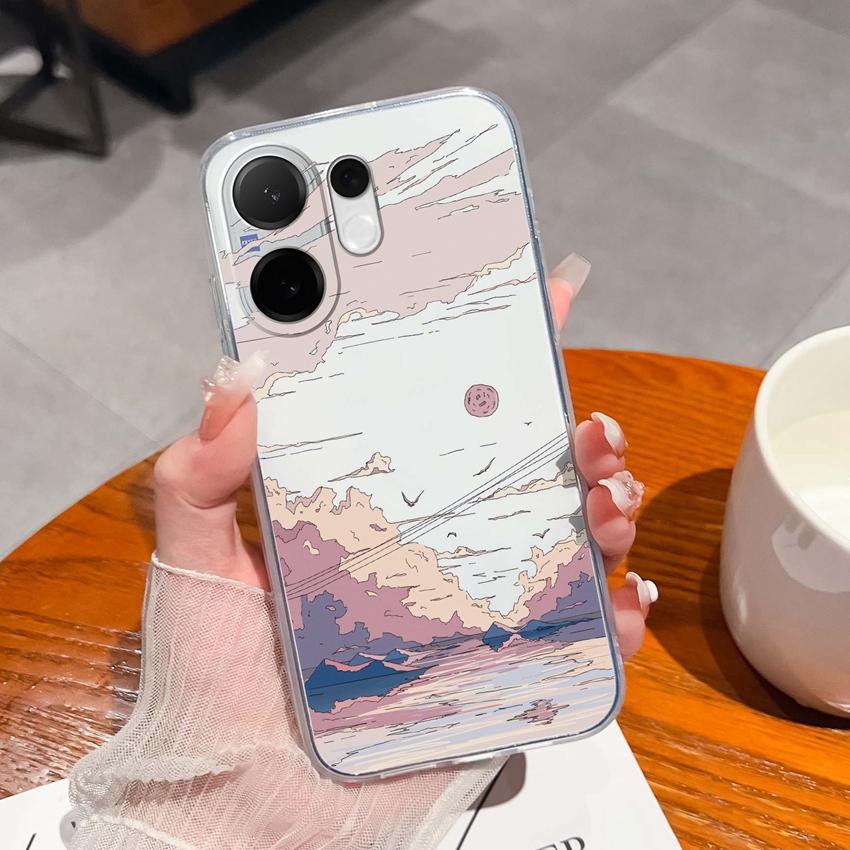 Casing For Vivo V60 V40 Lite V30e Y38 Y39 Y78 X200 Ulta X200s Case Cute Rabbit Panda Dog Back Covers TPU Silicone Soft Clear Phone Bags For Vivo Shell