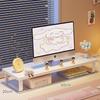 Supporto Riser per Monitor da Scrivania Regolabile Schermo Laptop Organizzatore Spazio di Lavoro Ergonomico Legno Bianco Noce Nero
