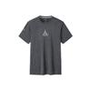 Printed Logo Solid Color Round Neck T-Shirt Men Tops Black 952227106-5