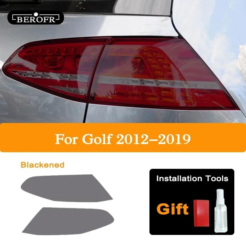 For Volkswagen VW Golf 7 MK7 2012- Car Headlight Tint Black Protective Film Taillight Transparent TPU Sticker Accessories