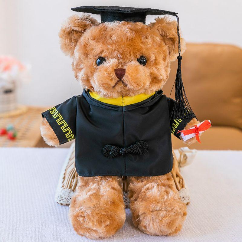 Bachelor's Suit Master's Doctoral Bear Plush Toy Graduation Bear Doll Printing Rag Doll Graduation Gift