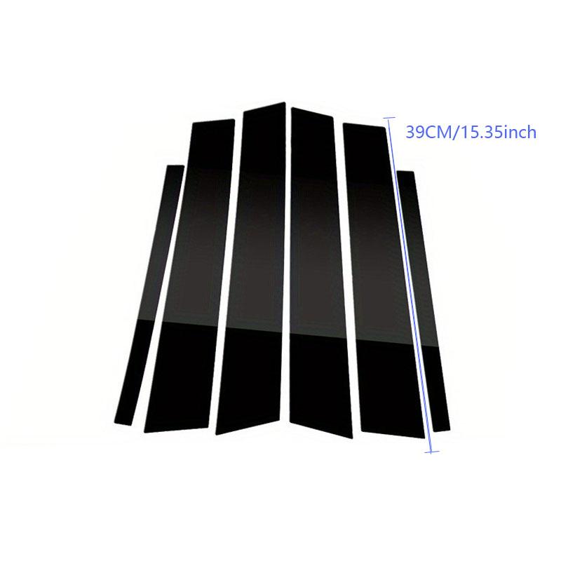 6 Pezzi Plastica Nera Lucida per Serie 1 F20 2012-2019 Copri Montante BC Pilastro Portiera Adesivi Trim - Adesivi Decalcomanie