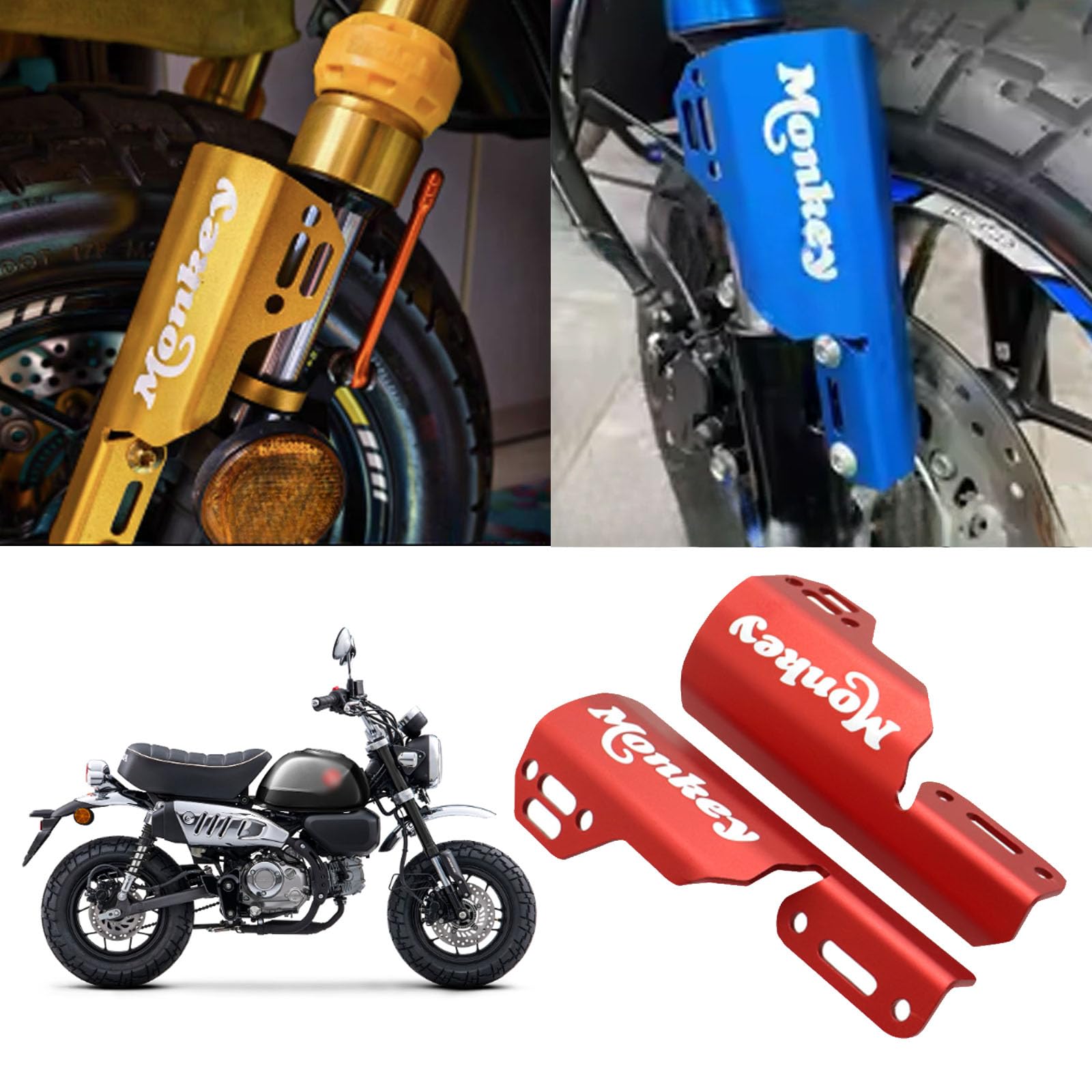 

For Monkey125 Monkey125 Monkey 125 Front Fork Shock Absorber Protective Cover Accessory Front Shock Absorber Cover Monkey125 (A) [Parallel Import]