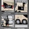 1:30 Business Bus Model Car Toys Alloy Diecast Long Distance Buses Pull Back Doors Opened Sound Light Ornament Cars Kids Gifts