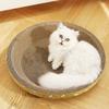 Board Scratching Cat Round Shape Corrugated Fiberboard Wear Resistant Crumbs No