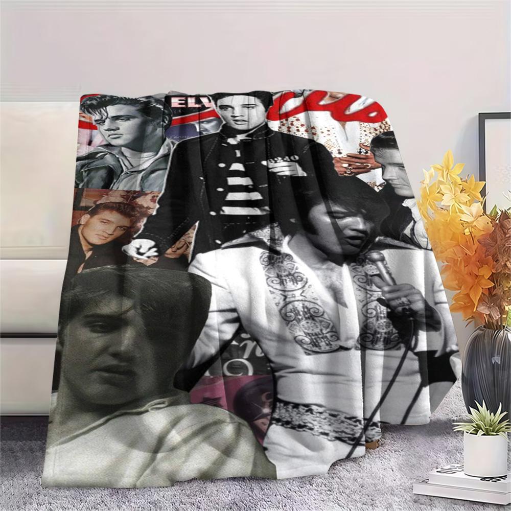 1PC Rock Music Superstar Print FlAannel Blanket, High Quality Comfortable for All Seasons, Home Decor, Warmth and Comfort