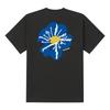 Radineo Blue Flower Short Sleeve T-Shirt Black