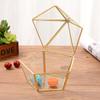 Nodic Pentagonform Geometrisk Transparent Glas Blomsterrum Glas Ringask Vigselring Smycken