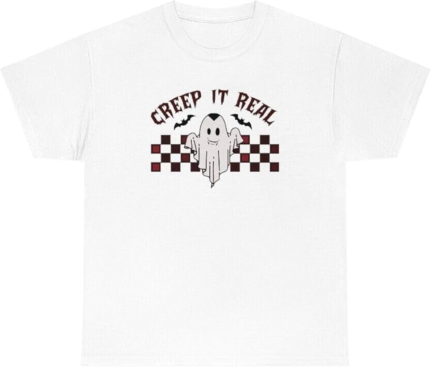 Creep It Real HalloweenFunny Vampire ShirtRetro Halloween Pullover Men s Crewneck T-Shirt 3XL белый