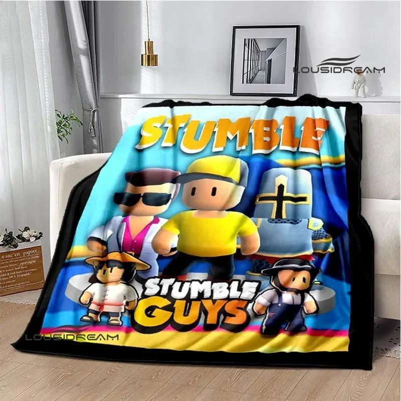 3D game Cartoon Stumble-guys printed blankets Warm Flannel blanket Soft and comfortable blanket Home bed linings Birthday Gift