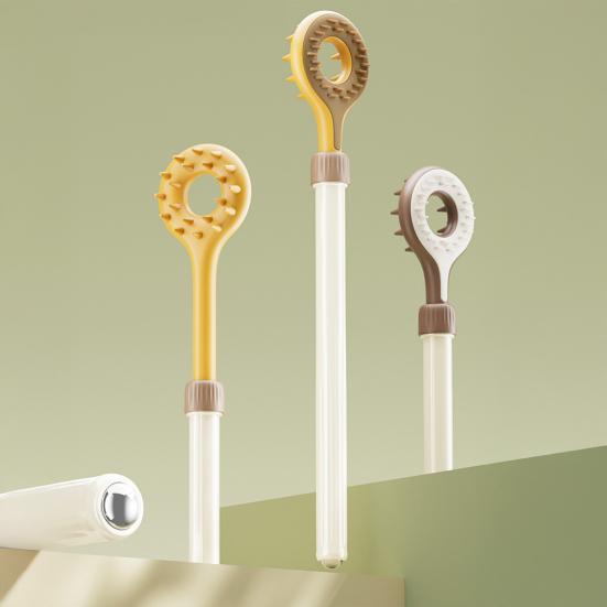 Extendable Back Scratcher Portable Hard-to-Reach Areas Double-sided Telescoping Handle Back Scratcher Magnetic Rolling Bead Acupoint Massager Tools