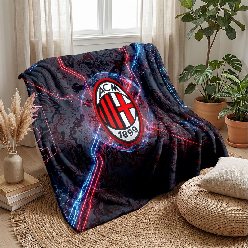 AC Milan Theme blanket Soft Flannel Blanket Plush Throw Blanket Cozy Sofa Bed Blanket for Home Decor