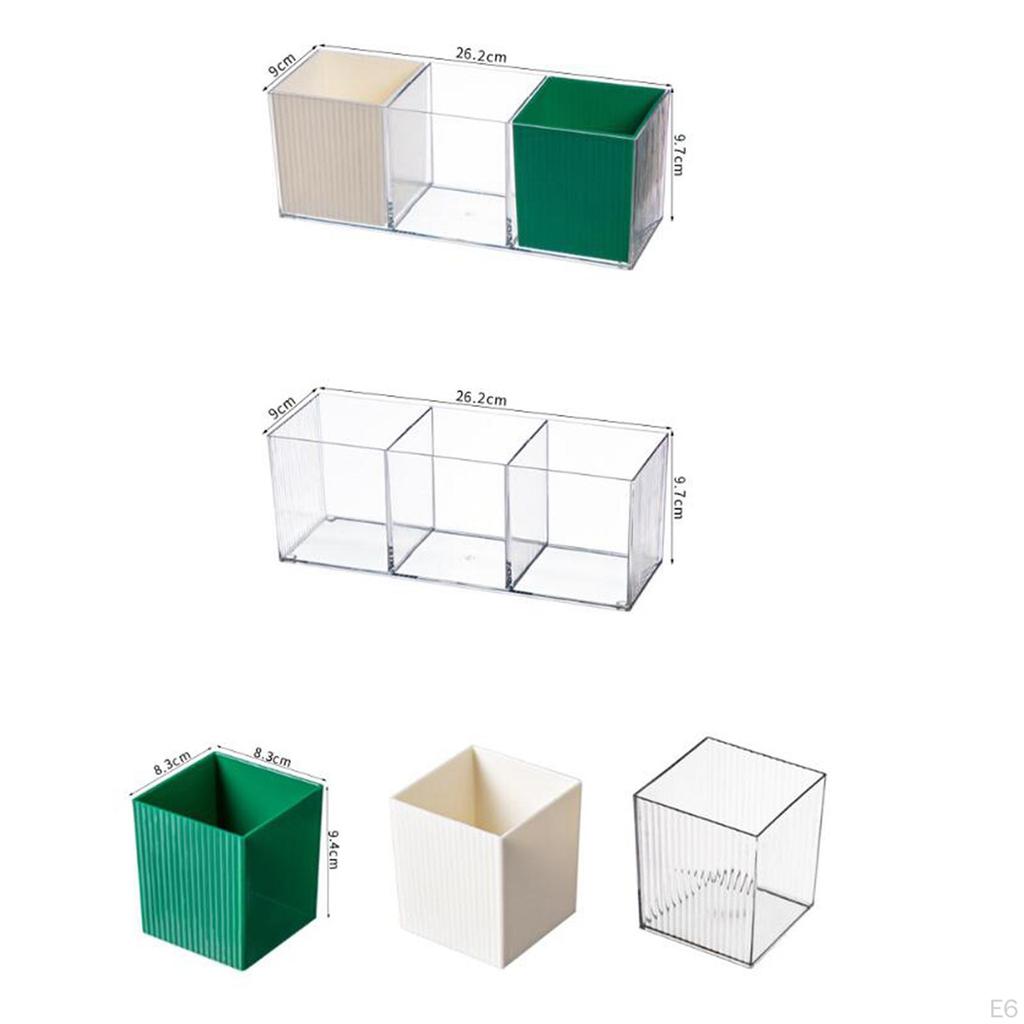 Organizer Brush Holder Compact Container Display for Tabletop Bedroom