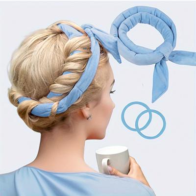 1PC Heatless Curling Iron, Women's Overnight Soft Wave Headband, Gentle Hair Care Tool, No Damage To Long Hair Curling Iron.