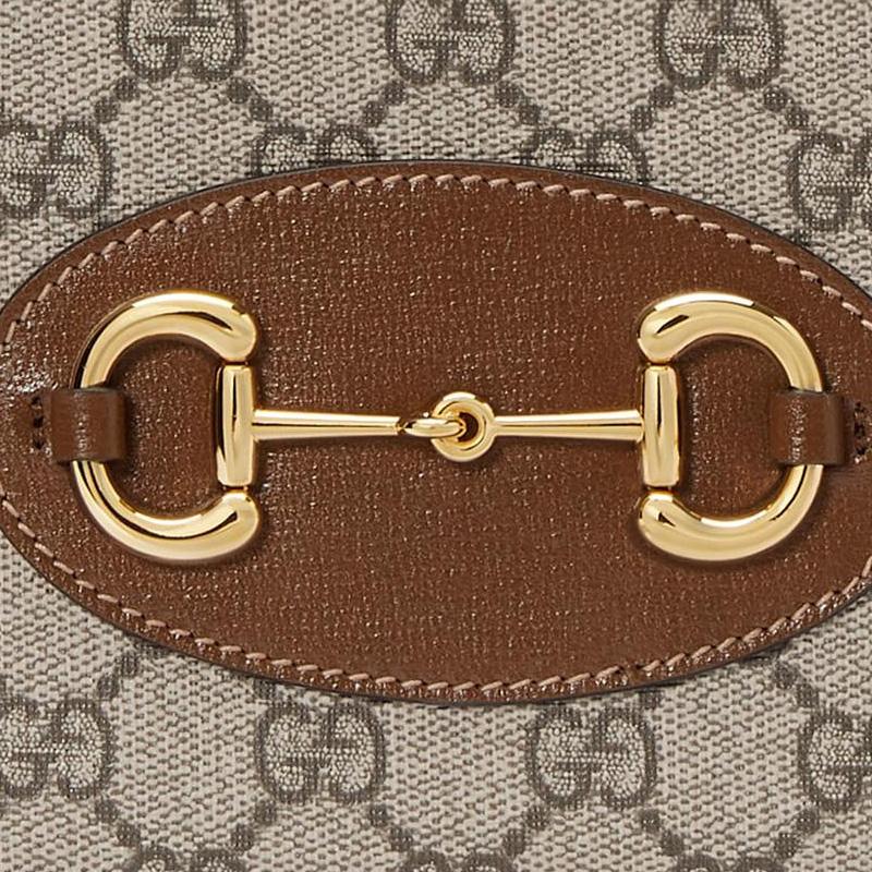 Gucci Horsebit 1955 Adjustable Shoulder Strap Zipper Closure Canvas Crossbody Bag Women bags 760196-92TCG-8563
