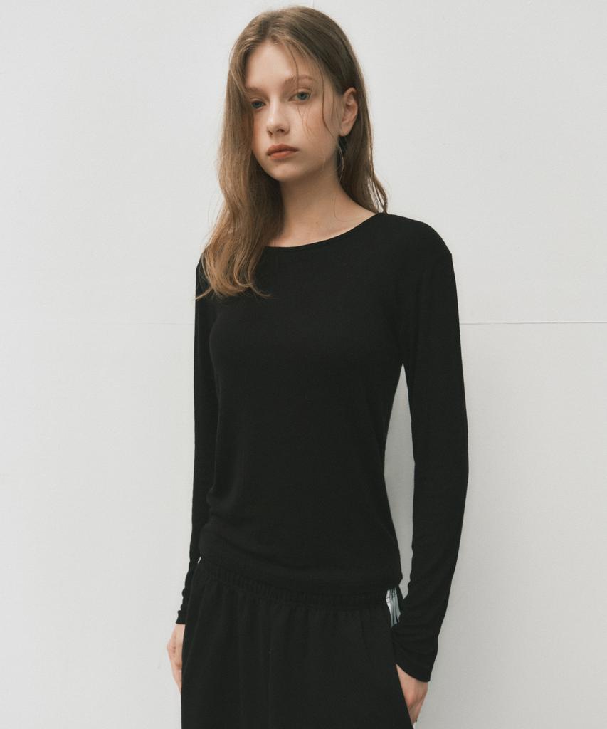 Wednesday Oasis For Woman Four Seasons Basic Round T-Shirt_4Color(W25-Tp39)