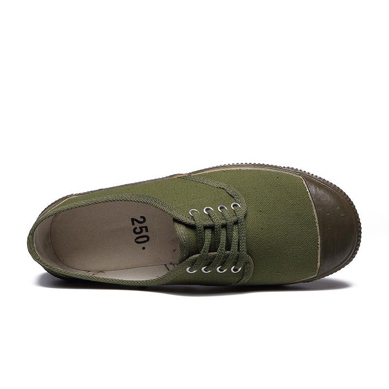 2024 Wear-resistant farmland shoes autumn labor anti-skid canvas Autumn Breathable Lace-Up Casual Shoes Men Flat