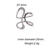 European-American Stainless Steel Hollow Open Ring: Sleek & Modern Design