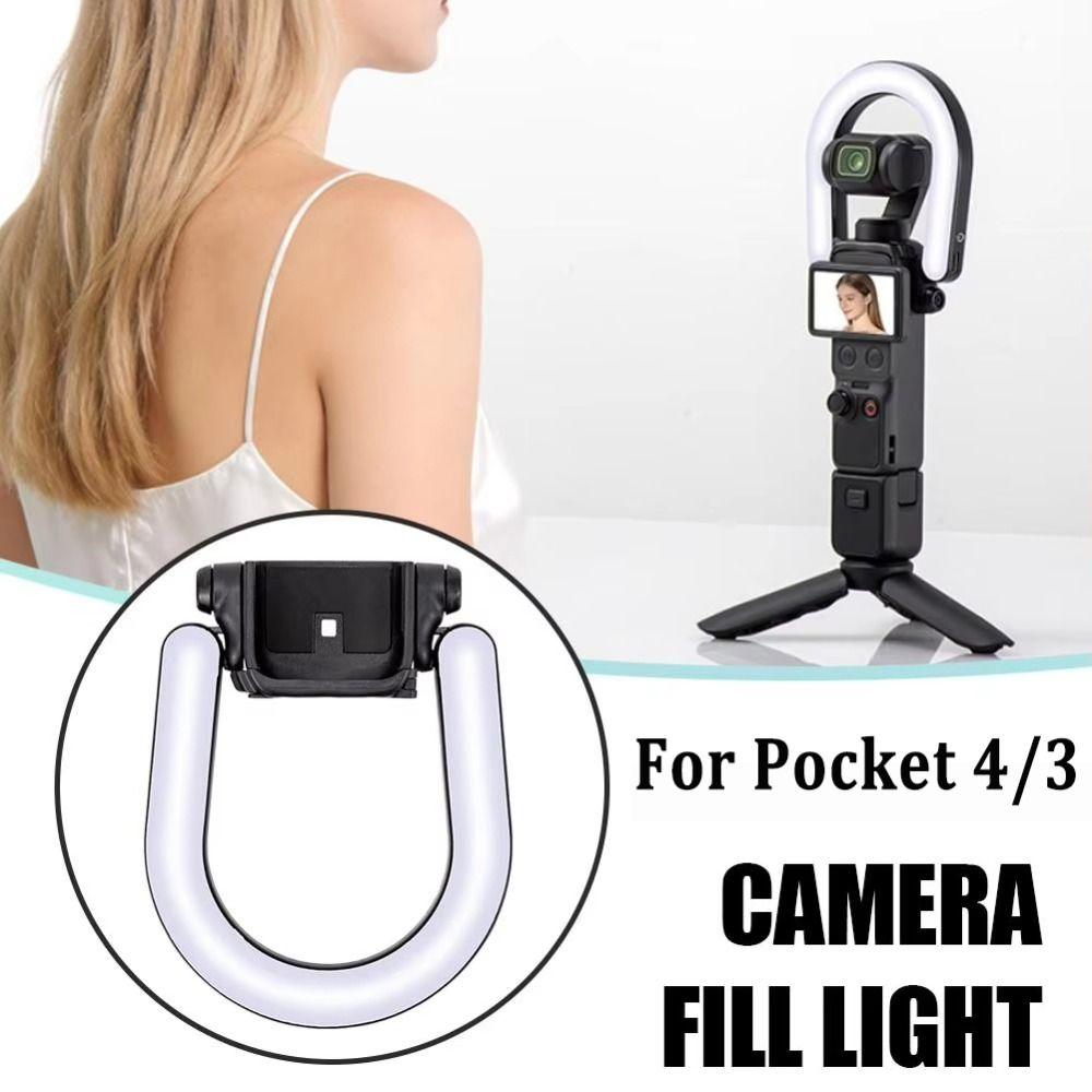 Rechargeable Ring Fill Light Beauty Fill Light for DJI Osmo Pocket 4 3 Vlog Photography Accessories
