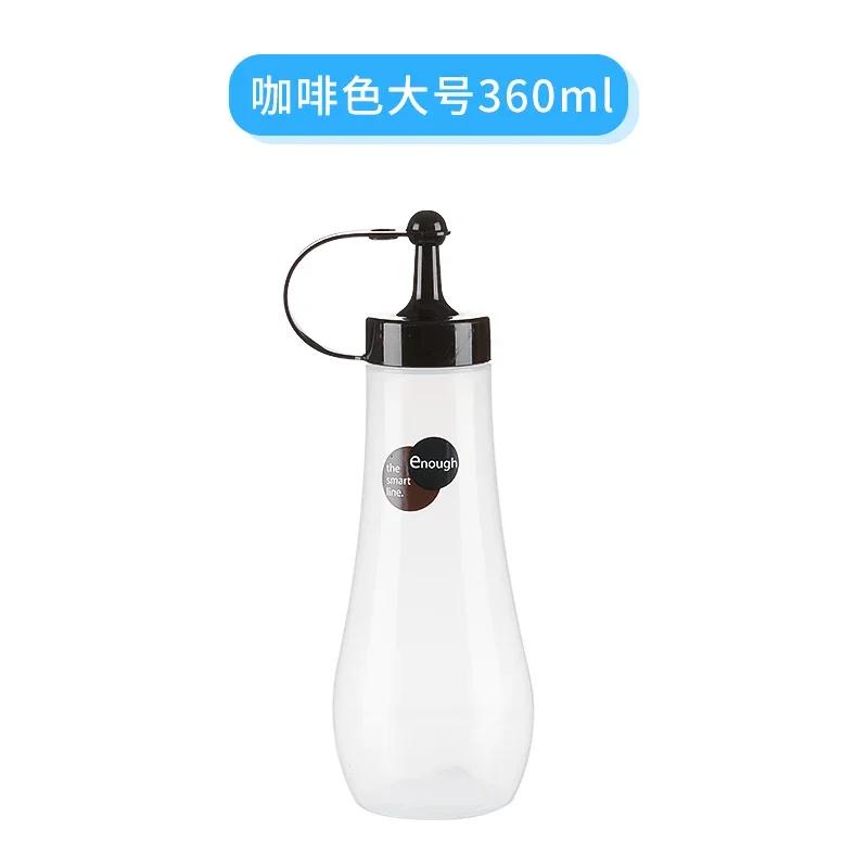 360ml japonská plastová přenosná pohodlná dávkovací láhev na med s nalévacím uzávěrem, stlačovací láhev, domácí sklenice, stlačovací med, kuchyňské náčiní