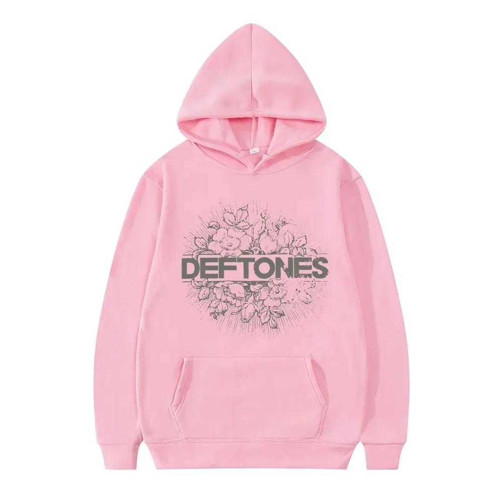 2024 Deftones Fashion Prevalent Print Hooded Men Women Plus Size Hoodies Retro Punk Sweatshirt Unisex Personality Streetwear