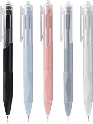 5er-Pack Einziehbare Gel-Stifte 0,5 mm Schnelltrocknende Schwarze Tinte Geschmeidiges Schreiben Kugelschreiber für Schule, Büro und Schreibwaren