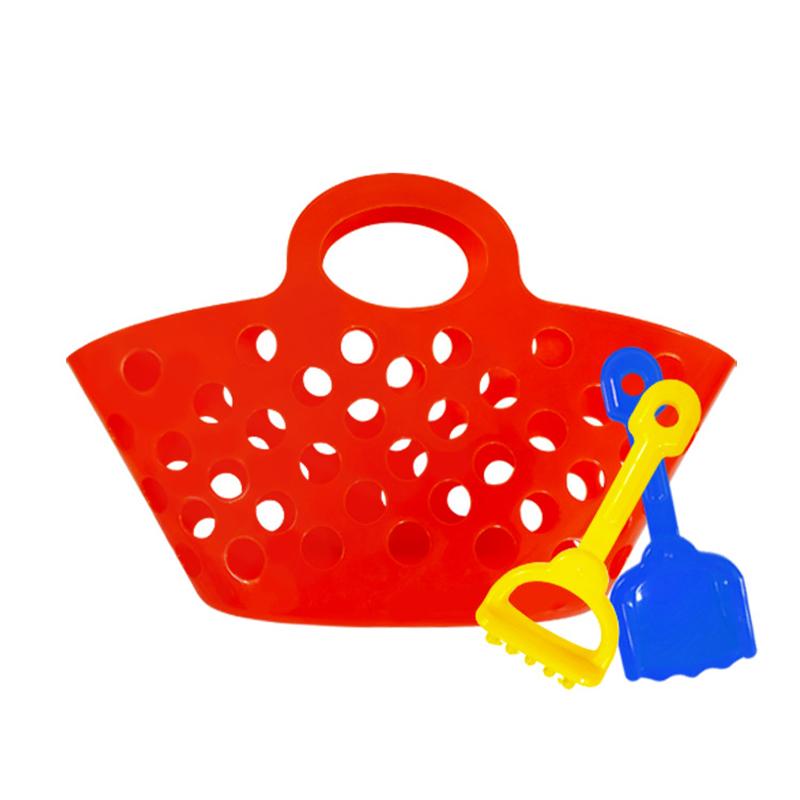 

Childrens And Baby Beach Toy Set Playing With Sand Shovel Basket Rake StyleA