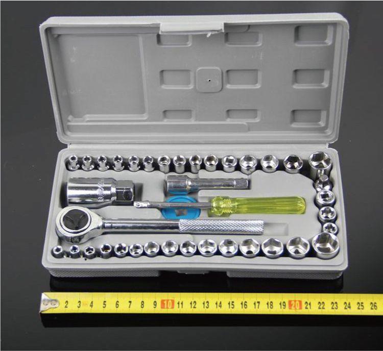 Complete Car Repair Socket Wrench Set - Household Tool Box for On-Board Repairs