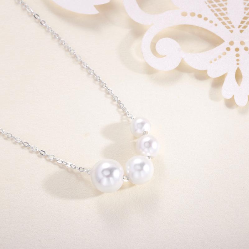 French Retro S925 Sterling Silver Shell Pearl Clavicle Necklace - Women s Niche Design Fashion Jewelry S925 Silver белого золота