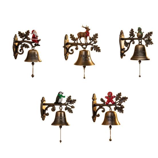 Christmas Welcome Doorbell Santa Claus Reindeer Snowman Penguin Cookie Man Door Bell Home Office Entrance Decorative Bell