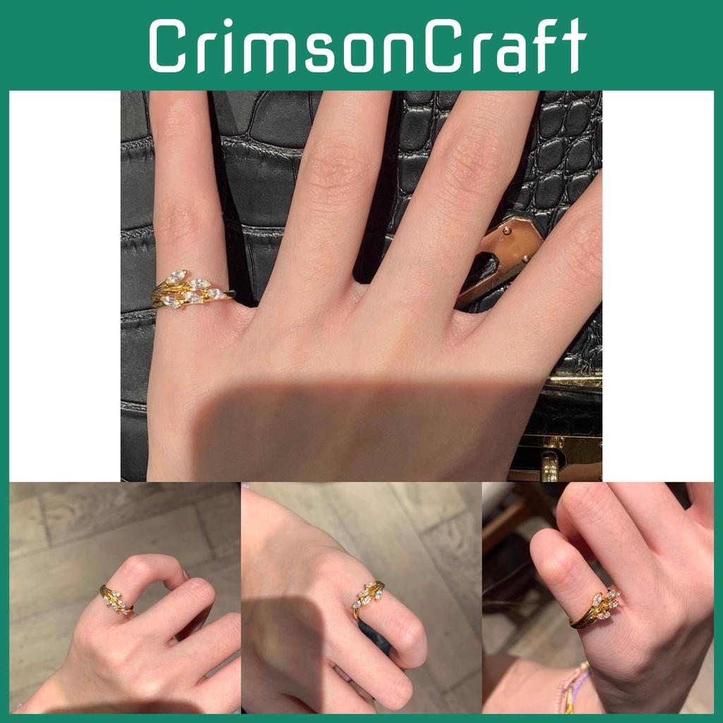 Elegant Adjustable Gold Wheat Spike Ring For Women Stylish Minimalist Fashion Jewelry