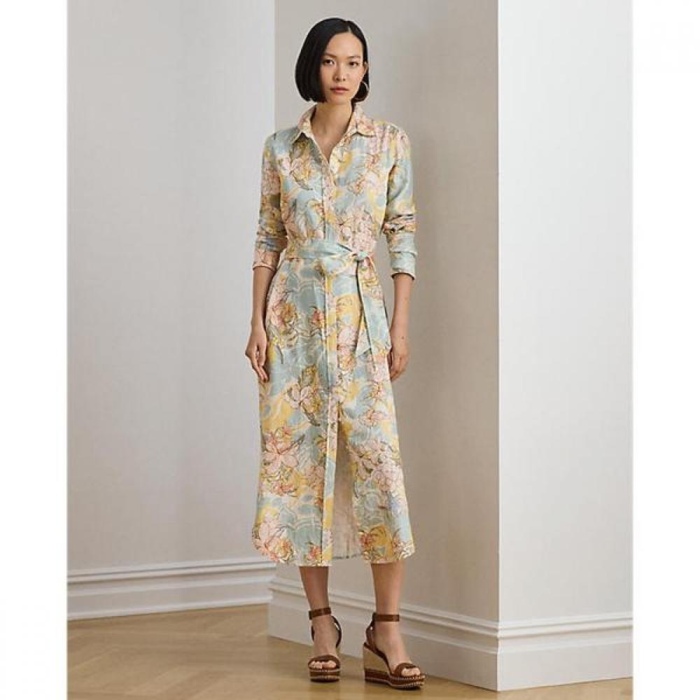 Lauren Ralph Lauren Floral Linen Shirt Dress Wmlrdrss6820229101 0