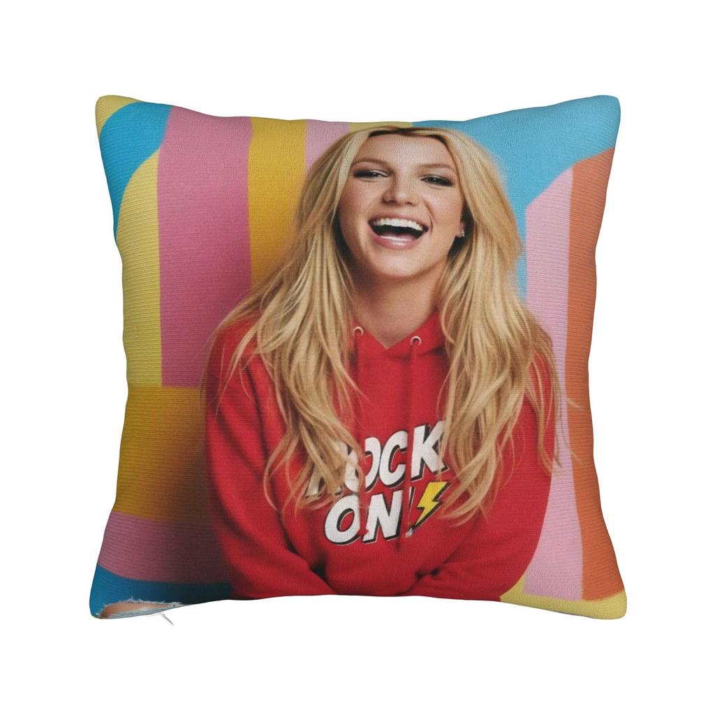 Decorative Pillow Covers Singer Britney Spears Product Seat  Throw Pillow Case Cover Square Style MultiSize