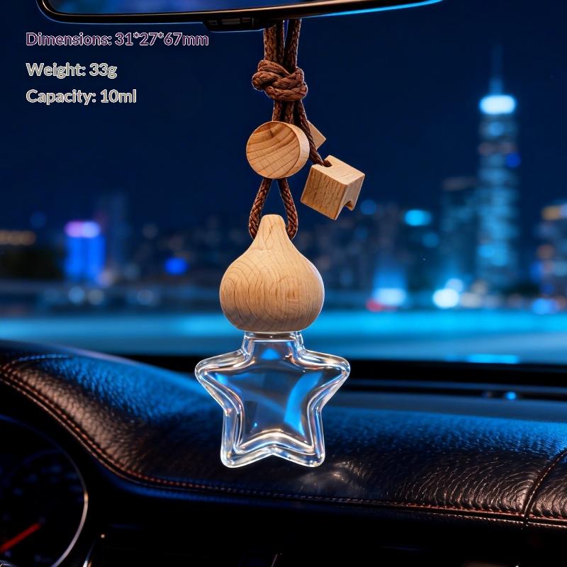 1Pcs Aromatherapy Essential Oil Bottle Hanging Car Perfume Bottle Ornament Auto Air Freshener Car Decoration Interior For Home