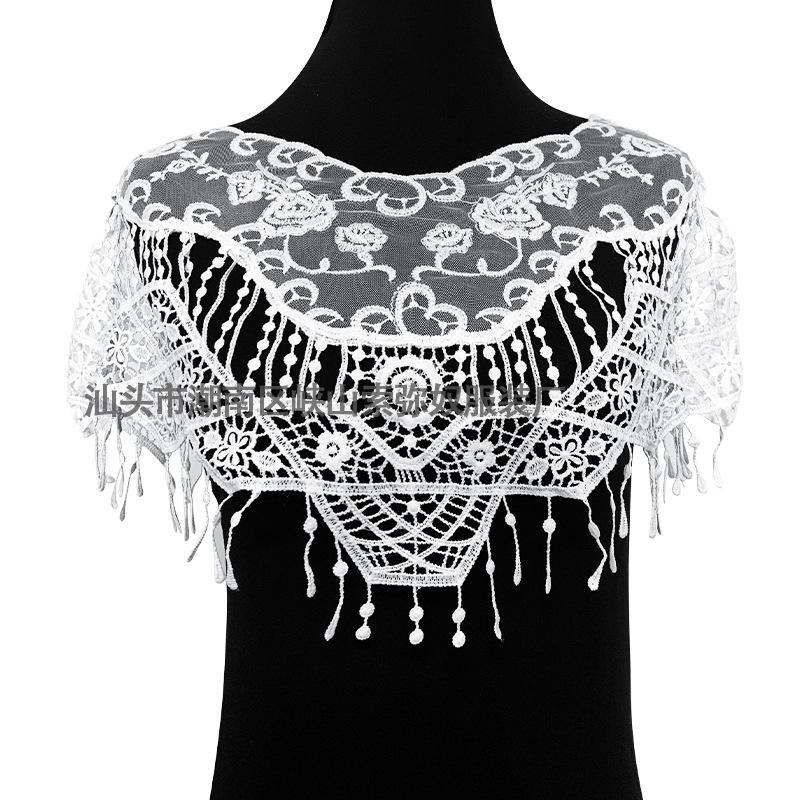 Ming style standing collar, Tn Plus Running Shoes Han lace embroidery, Han and Western fusion tassel shawl, hollowed out cloud shoulder AL102-1-2