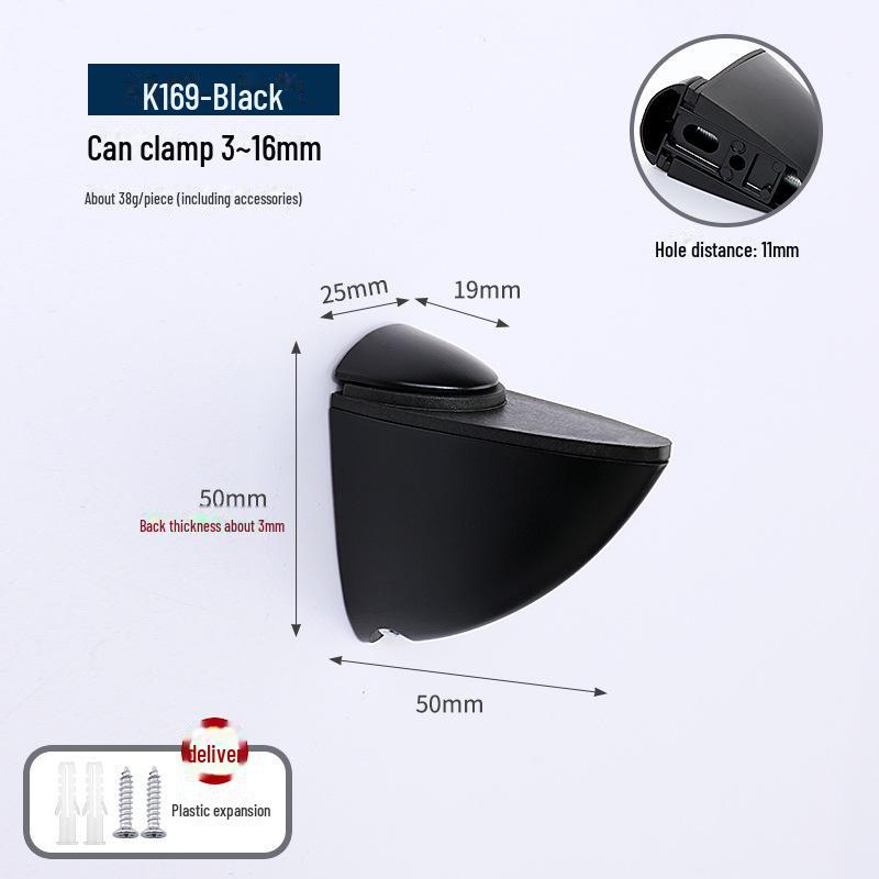 F-shaped Duckbill Glass Clamp for Bathroom/Kitchen 