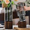 Large Glass Vase with Free Shipping – High-End Ins Style, Transparent Hydroponic Bottle for Fresh Flowers, Home Decor