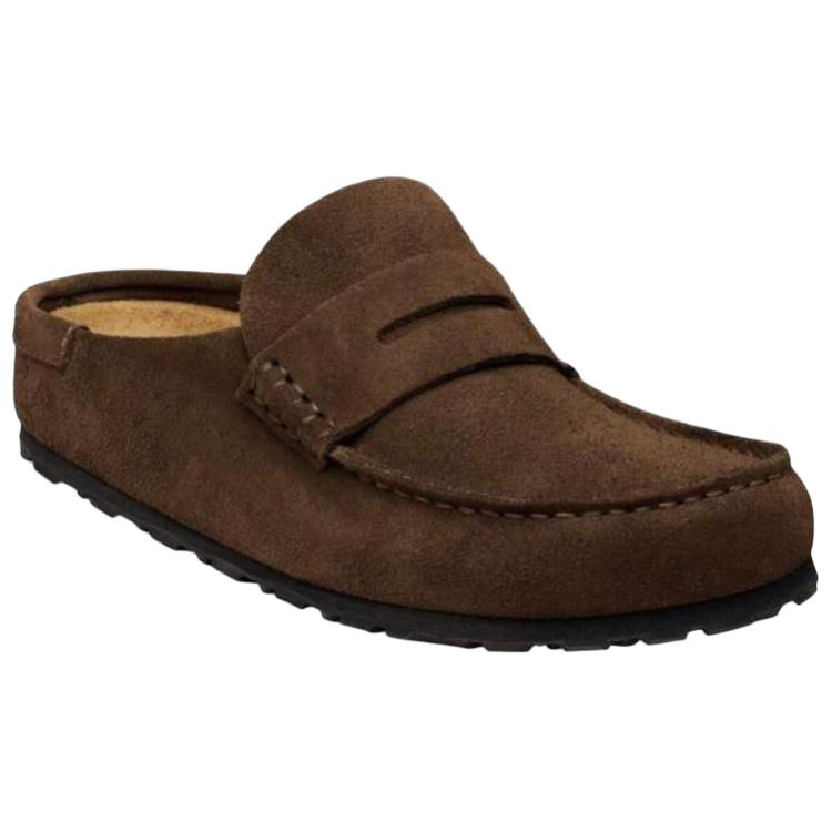 Birkenstock Naples No Special Function Closed Toe Slippers Unisex Coffee Regular Loose Fit 1031605
