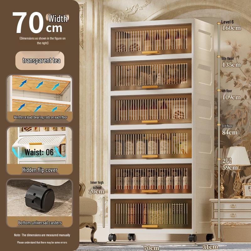 Multi-Layer Plastic Storage Cabinet for Children's Clothes, Snacks, Toys, Bedroom, Wardrobe, and Medicine.