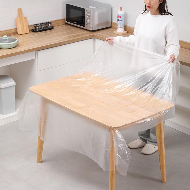 Meiliya Disposable Square Transparent Waterproof Tablecloth
