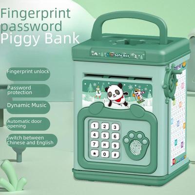 Large Capacity Fingerprint Piggy Bank for Kids - Automatic Money Roll & Birthday Gift