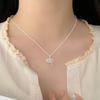 White Agate Planet Aircraft Necklace Women's Light Luxury, Sweet, Pure Wind Collar Chain Necklace Ornament